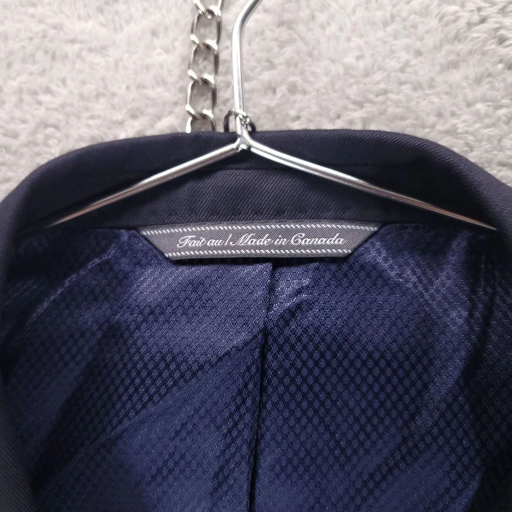 Jack Victor Suit Jacket Mens 50R Blue Wool Super 110s Gibson SPJ 2 Button Canada